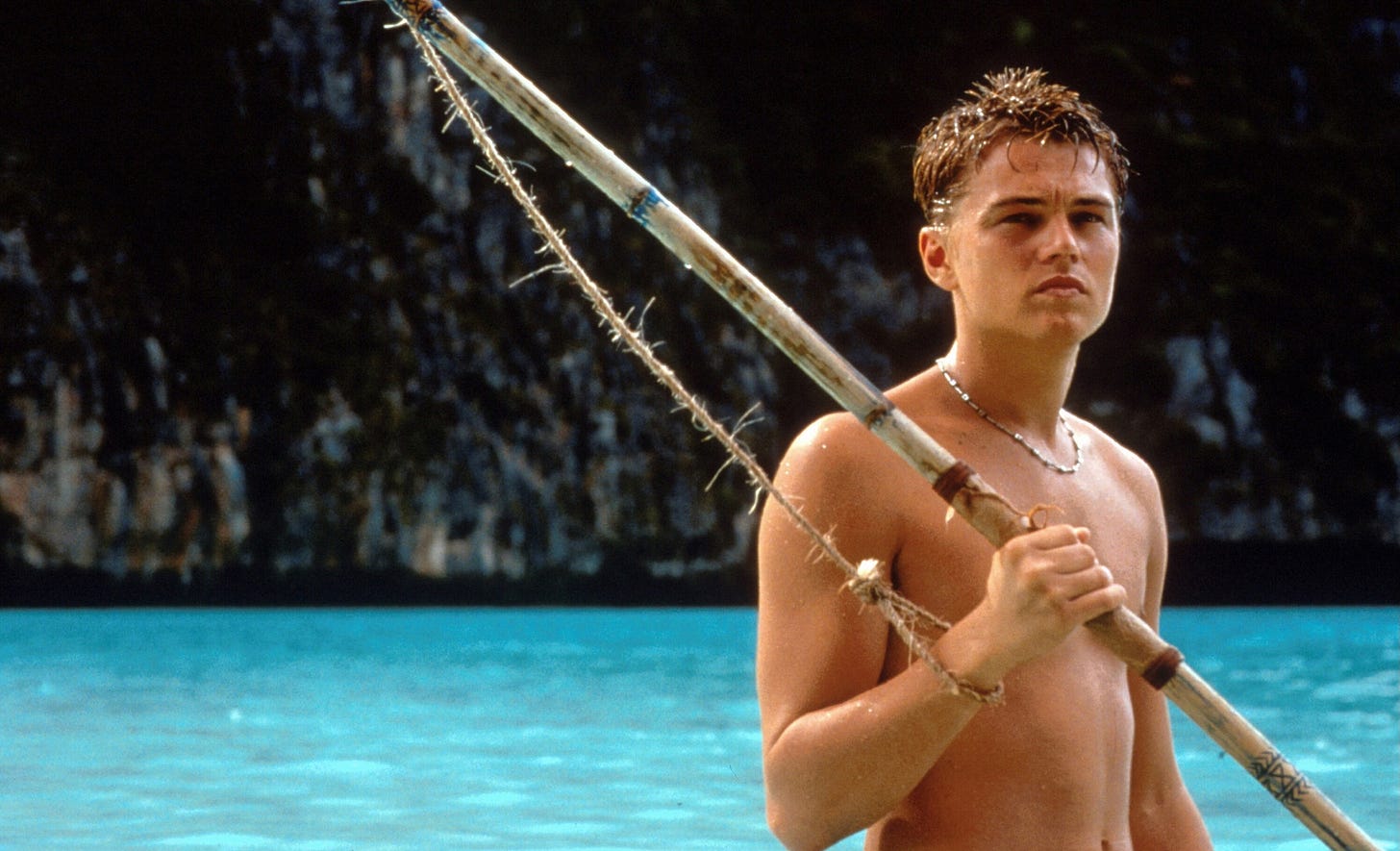 Leonardo DiCaprio in Danny Boyle's The Beach (2000).