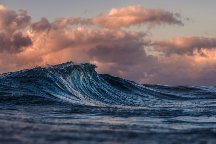 What causes ocean waves? |