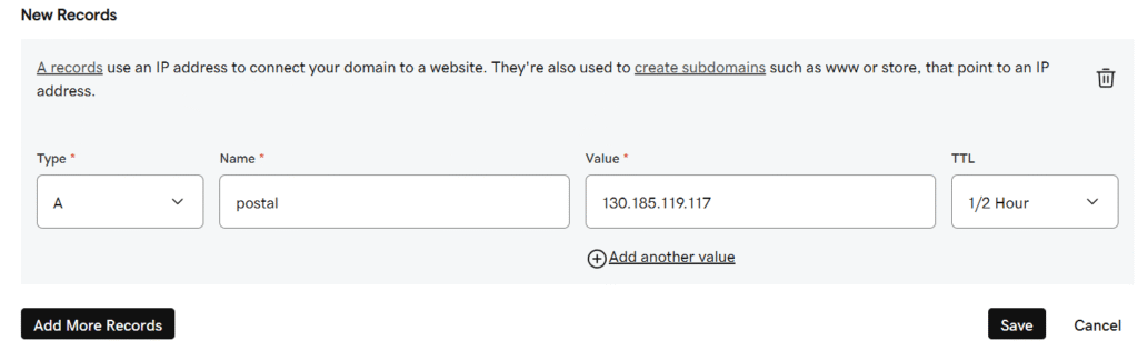 Postal SMTP Setup Postal SMTP Setup