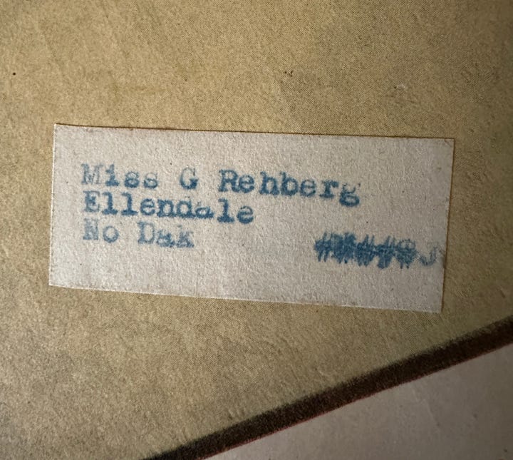 Mailing labels from 1916