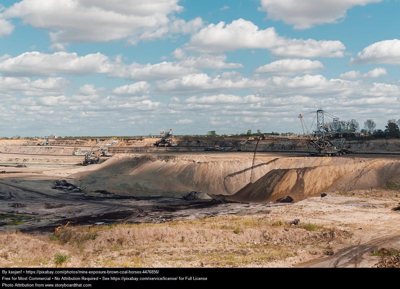 Photo of an open cut coal mine Photo of an open cut coal mine