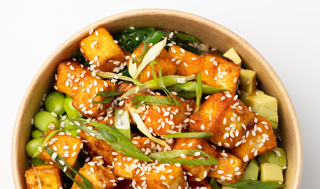 Sesame Tofu & Edamame Bowl