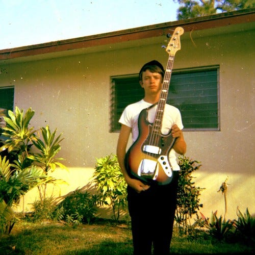 Jaco Pastorius with his first bass