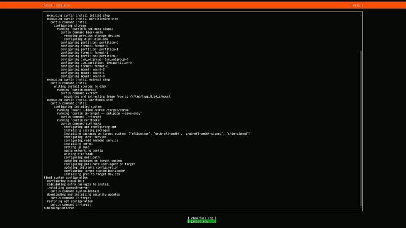 Reboot now after install