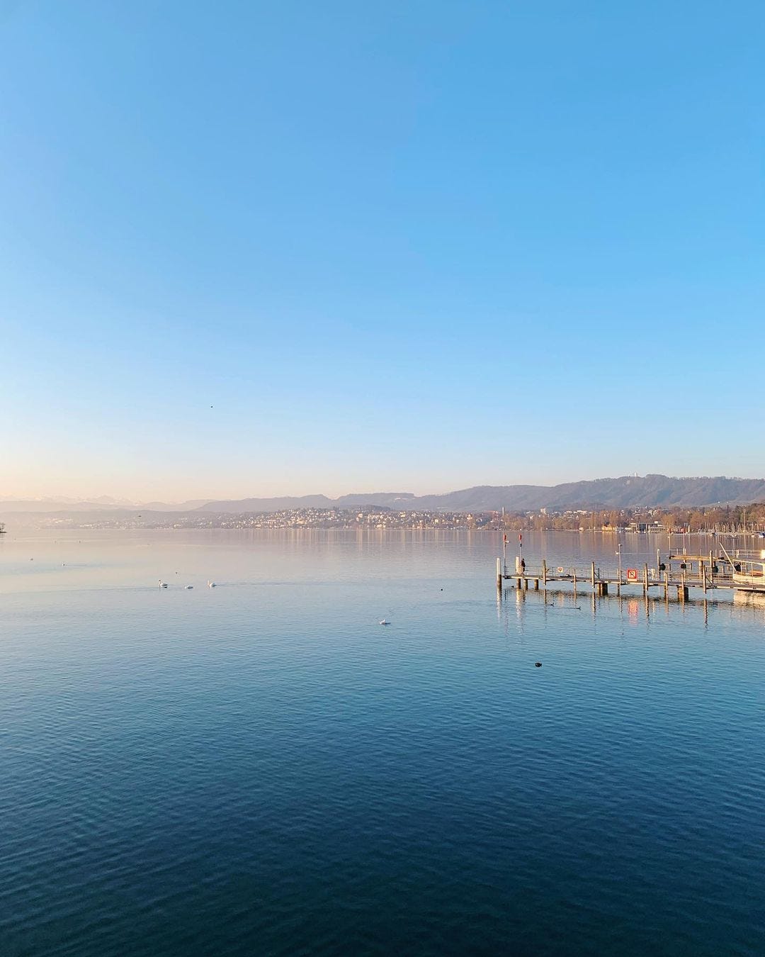 View of the mountains from Zurich