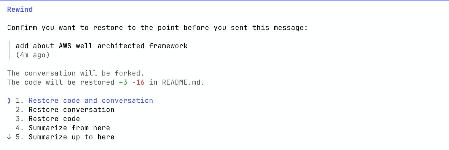 Claude Rewind Command - Restore Options Claude Rewind Command - Restore Options