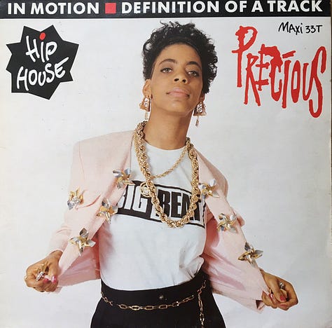these images show vinyl art by African-American artists, Jungle Brothers, Queen Latifah, Fast Eddie, Precious, an album by Fast Eddie, and Tyree Cooper who performed hip-house music and laid the foundation for club music culture today.
