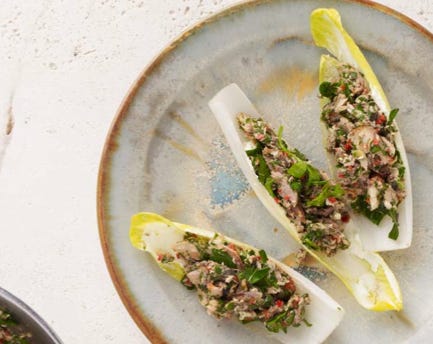 Witlof Sardine Boats - IQS Recipes