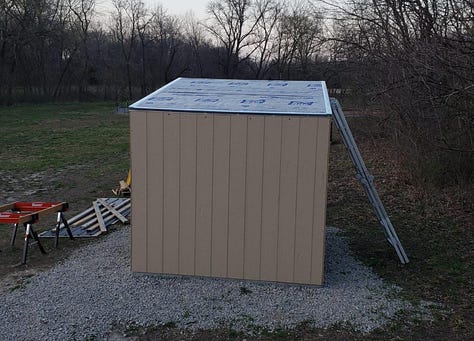 Roofing Underlayment & Tin Sheets Added
