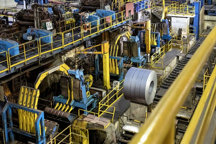 A hot rolled steel coil at the Hoa Phat Group production complex at the Dung Quat Economic Zone, Quang Ngai province, Vietnam, on May 16, 2025. Photo: Bloomberg