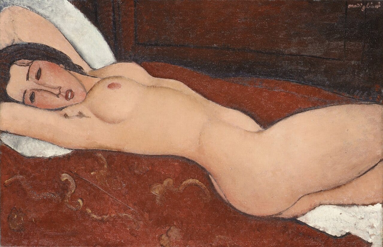 Modigliani reclining nude Modigliani reclining nude