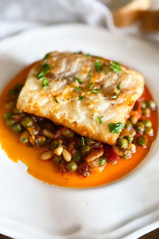 Spanish Cod with Vegetables | Bacalao a la Baezana Recipe