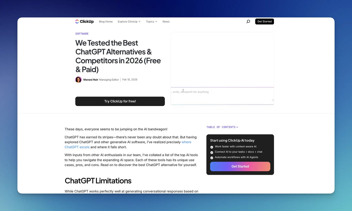 ChatGPT alternatives article V6, current ChatGPT alternatives article V6, current