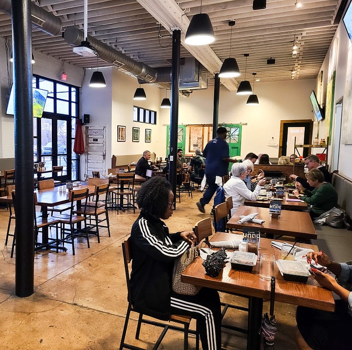 Community Matters Cafe interior coffee shop space and restaurant dining space