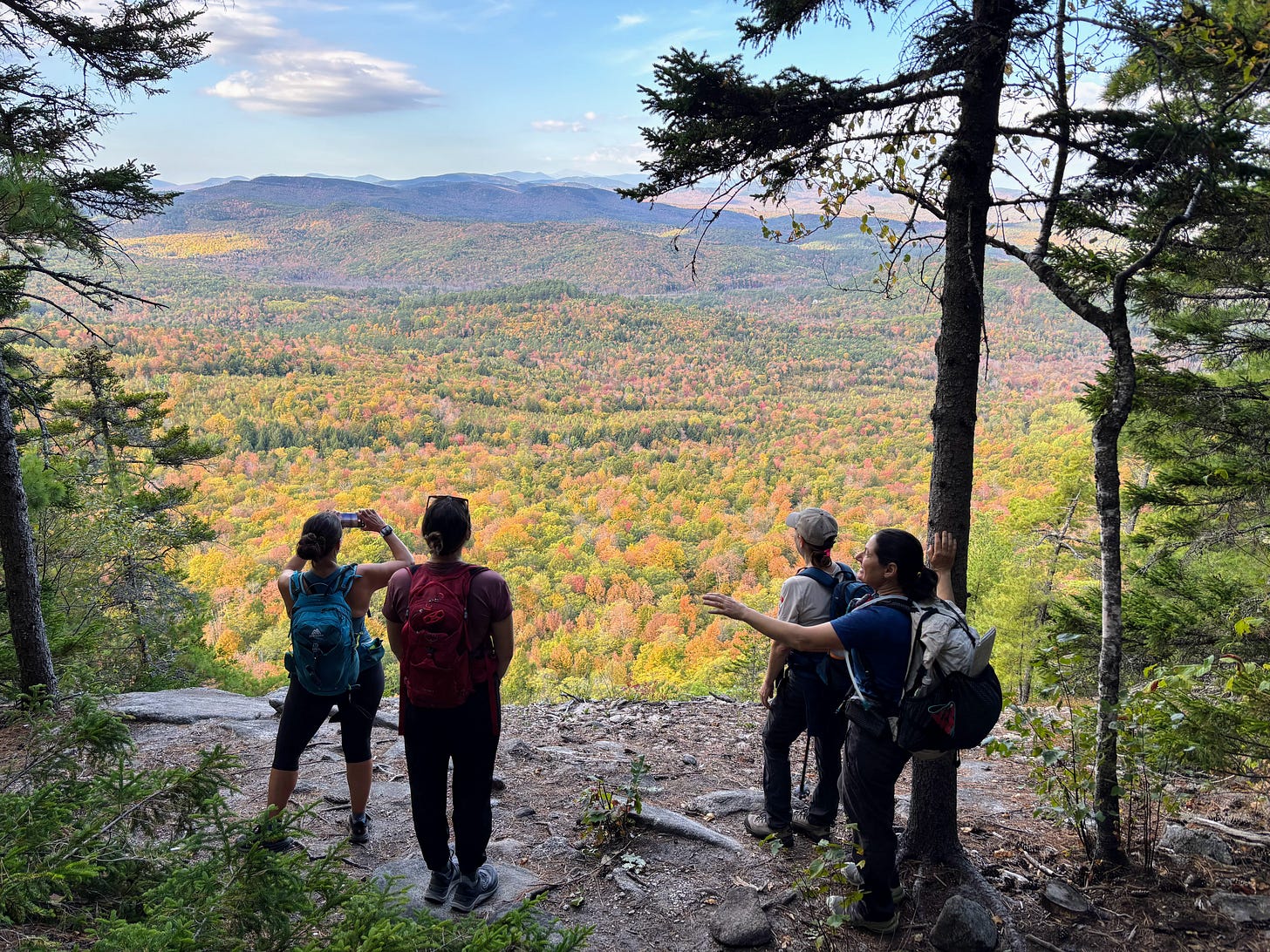 North Ledge Overlook on the Long Mountain Trail in Bethel, Maine. 