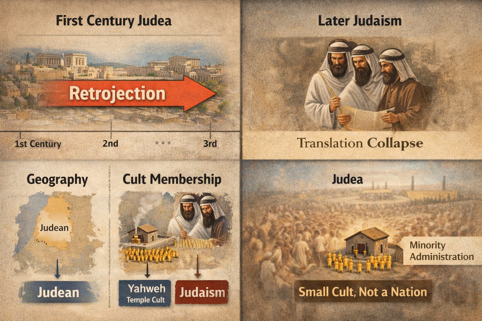 Linguistic Retrojection and Translation Collapse