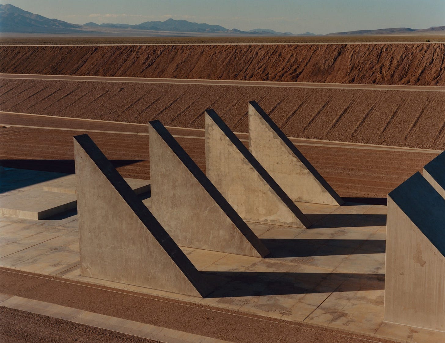 Heizer a pioneer of the earthworks movement began “City” in 1972. A mile and a half long and inspired by ancient ritual...