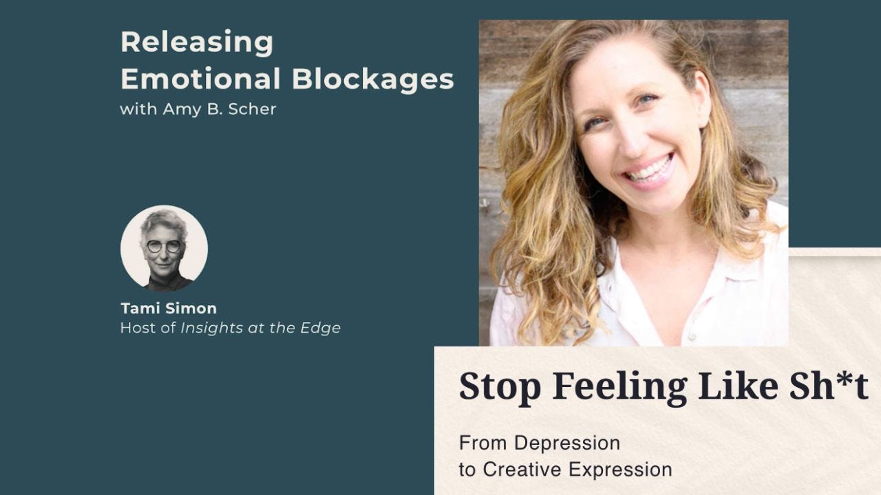 Releasing Emotional Blockages title, and Amy Scher image