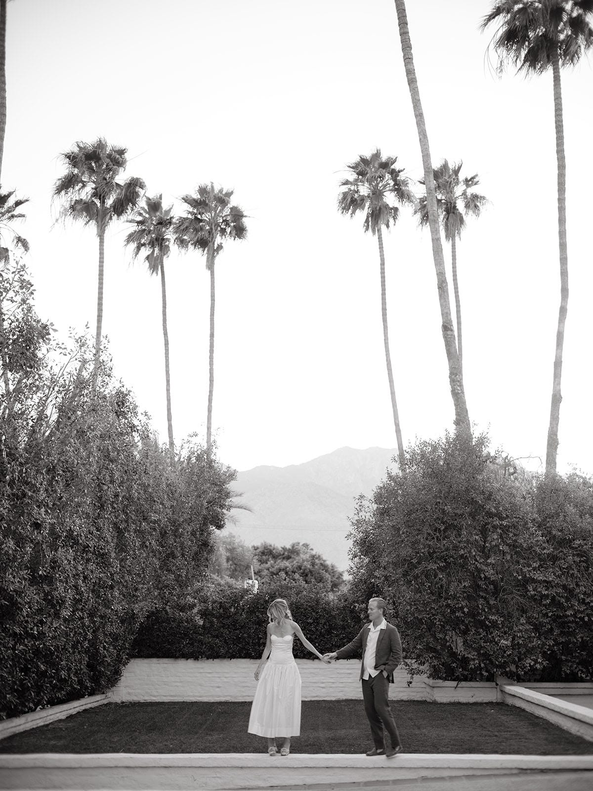 Black and white wedding photos at Parker Palm Springs 