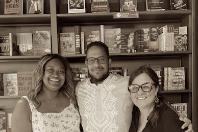 Images from the dinner party at Black Garnet Books