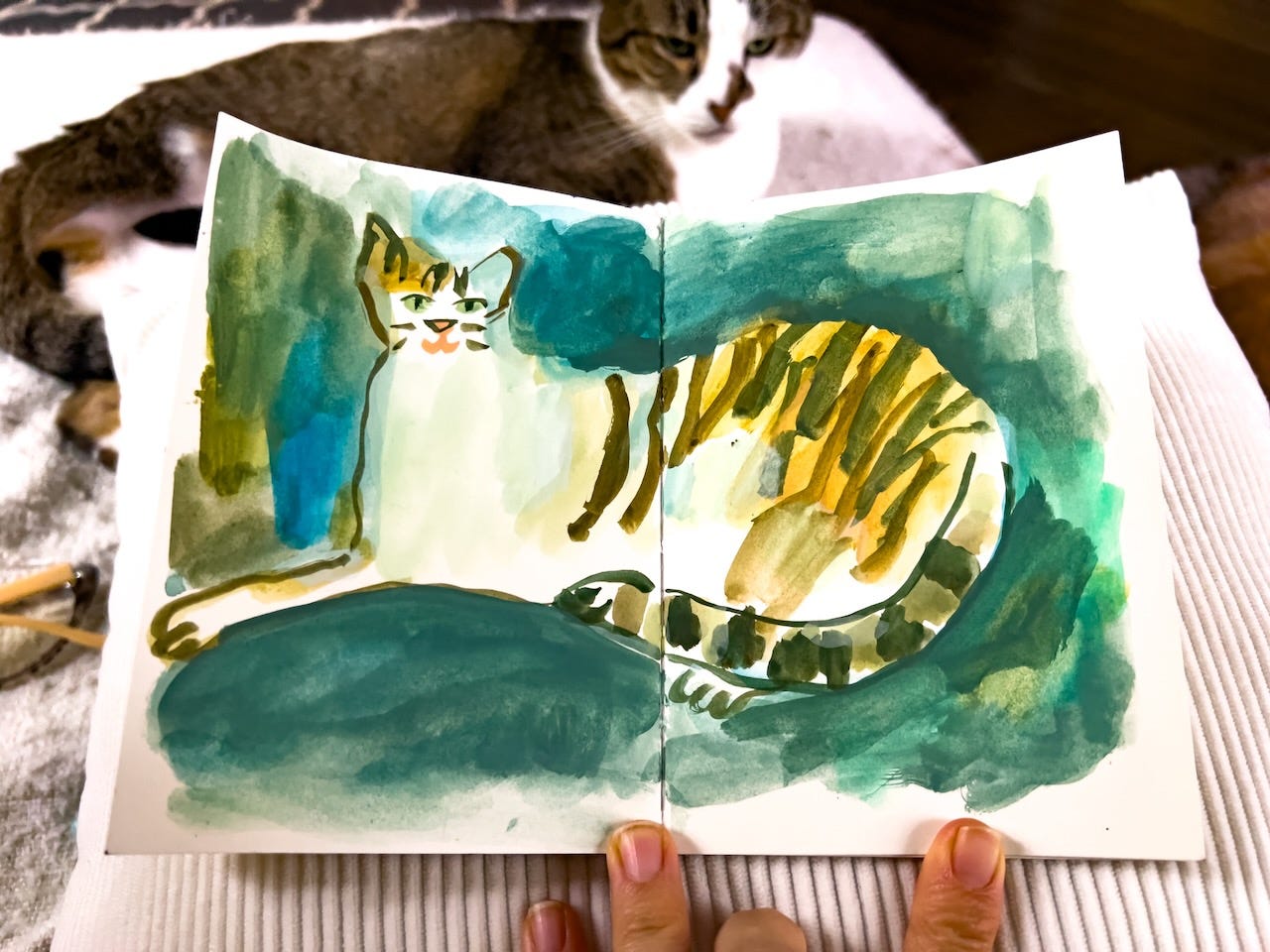 cat painting by Beth Spencer