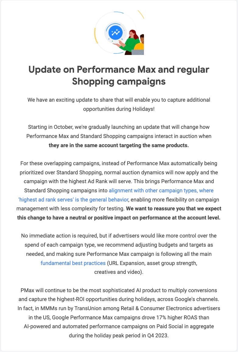 Auction Updates for PMax and Shopping Campaigns