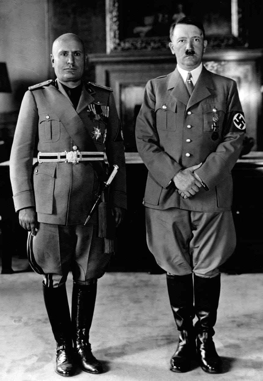 mussolini and hitler 1940 retouched mussolini and hitler 1940 retouched