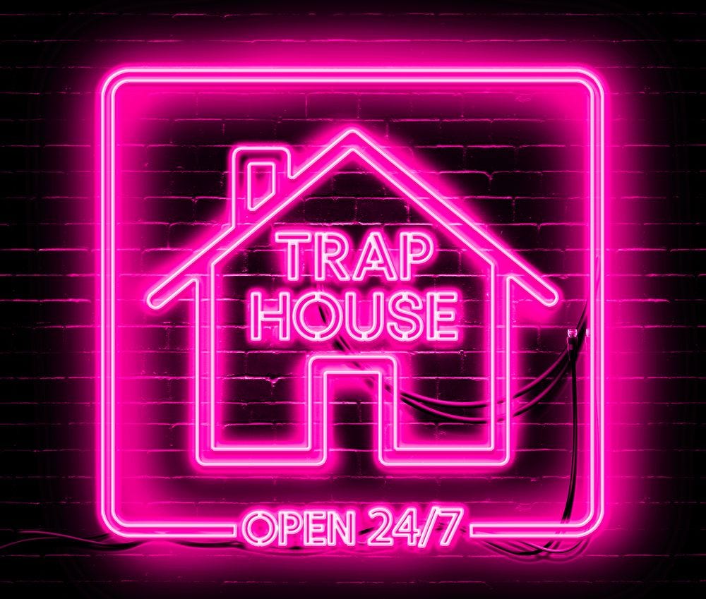 Trap House Money Bags Red Eyes Ghetto Plug Street Swag Gangster Cartoon ...