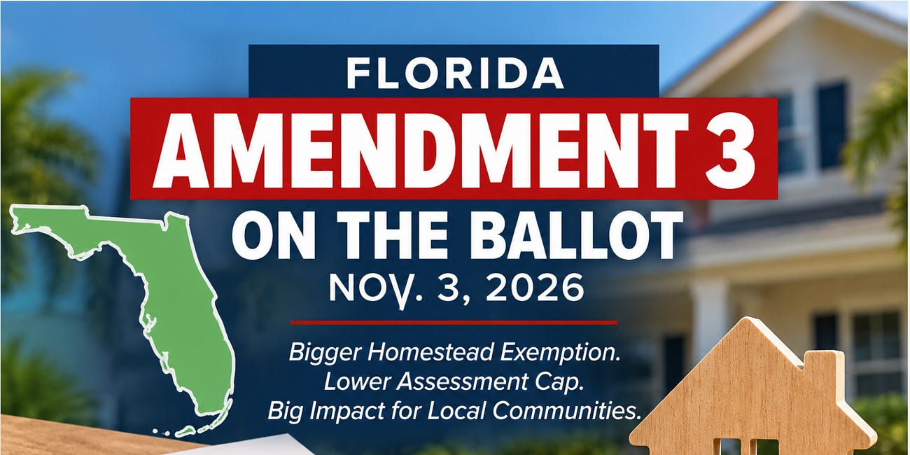 Florida Amendment 3 Would Expand Homestead Tax Exemption, Reshape Local Property Taxes