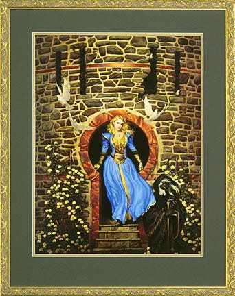 Traditional Offset Print, custom framed in acid-free mats, plexiglass, and wood moulding.