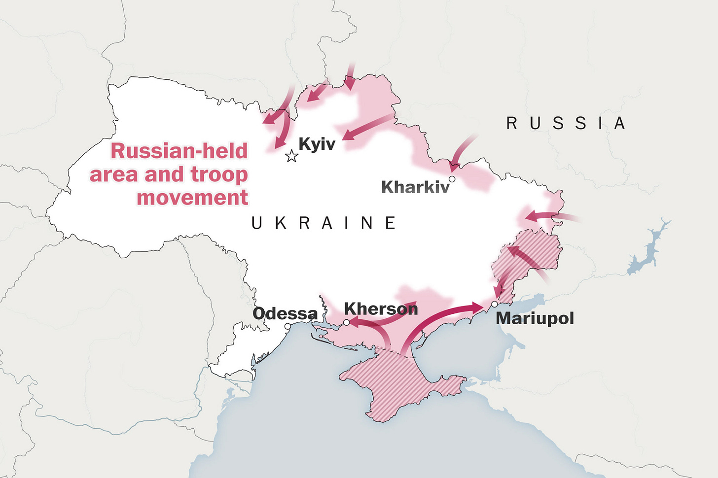 Maps of Russia's invasion of Ukraine - The Washington Post Maps of Russia's invasion of Ukraine - The Washington Post