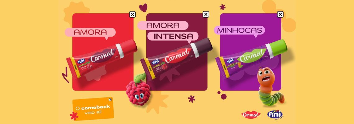 Carmed e Fini anunciam nova coleção com versões Minhoca, Amora e Amora  Intensa