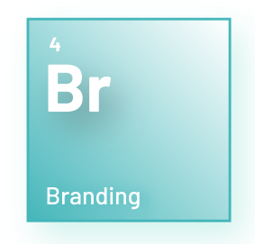 Graphic showing Element 4 in the High Performance Communications series. Styled like a periodic table element, the box is labeled “B” for Branding. 