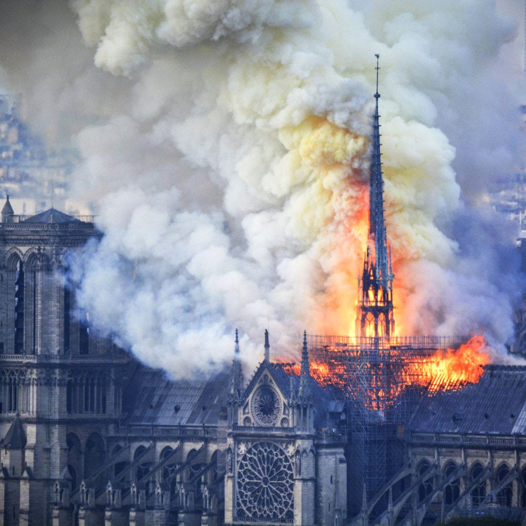 Notre Dame Cathedral on fire Notre Dame Cathedral on fire