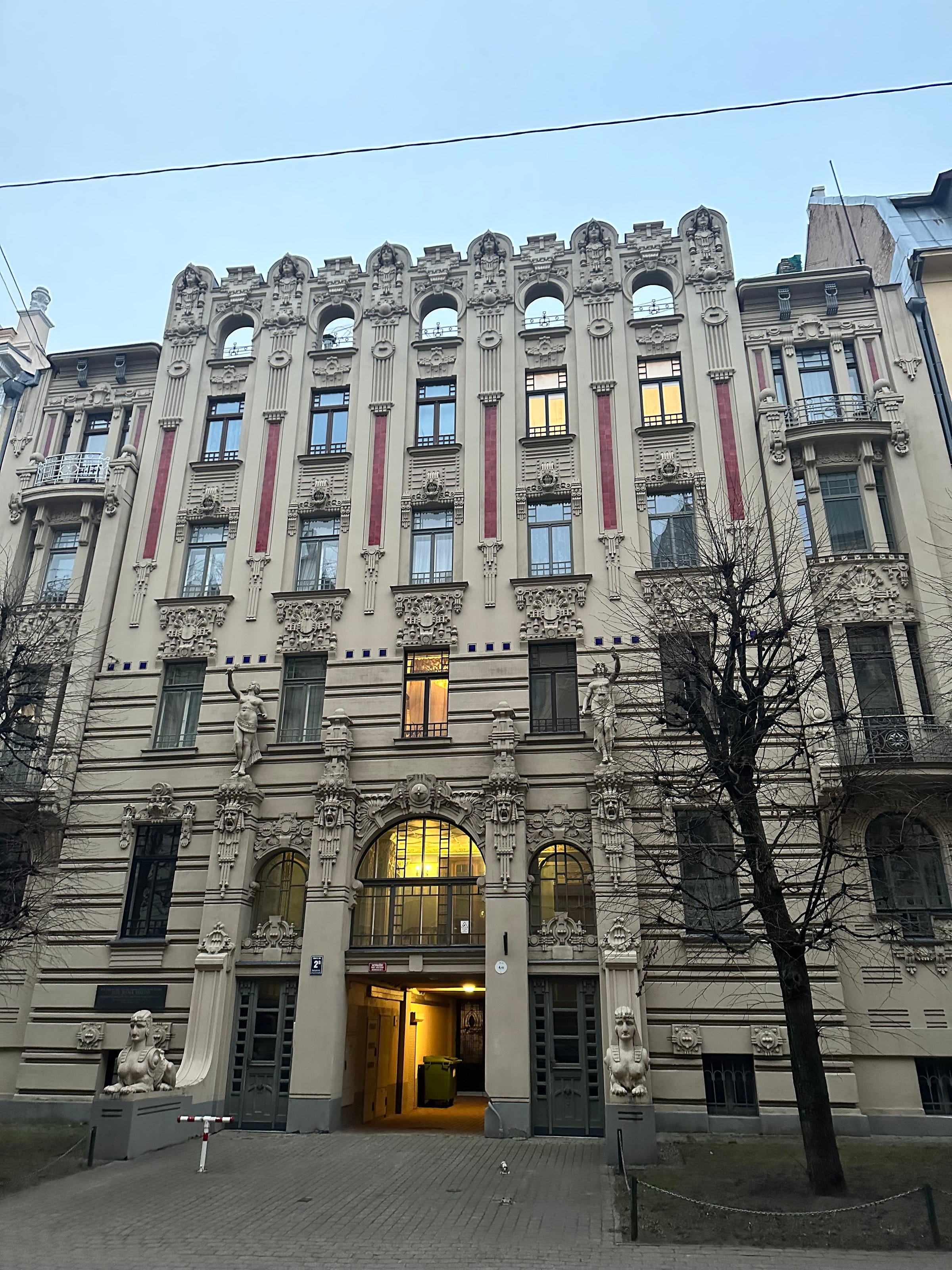 The above described building