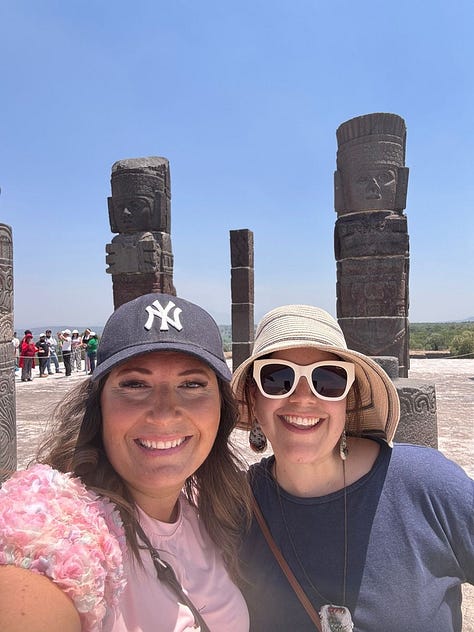 Various photos of Lauren in Mexico City with friends and family.