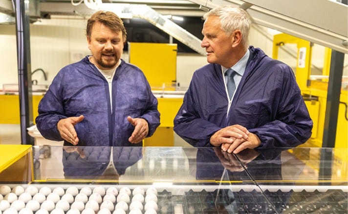 Wouter Bruins (Founder In Ovo) and Kris Peeters (VP EIB). Photo: © In Ovo