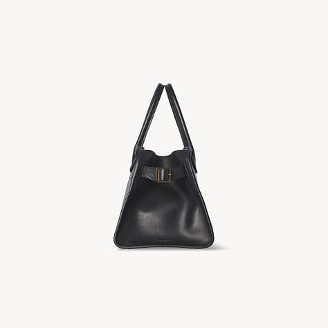 the row margaux bag black leather