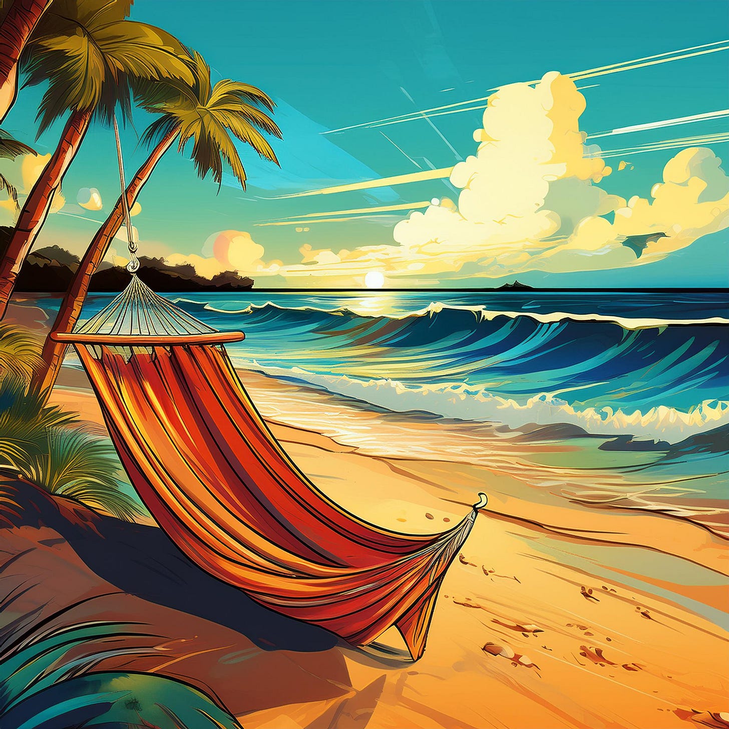 Hammock on a beach