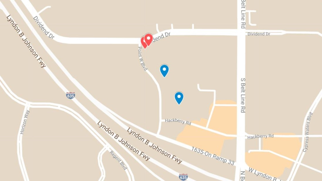 A map showing where two hotels are proposed on Point West Boulevard, just a stone's throw from two existing hotels