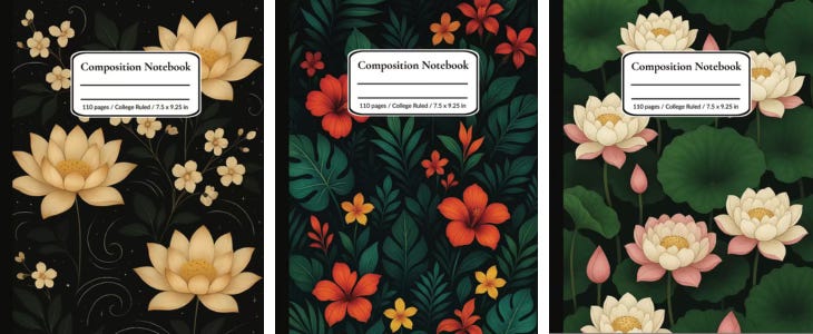 Most popular designs from the Wild Arisings Composition Notebook Collection