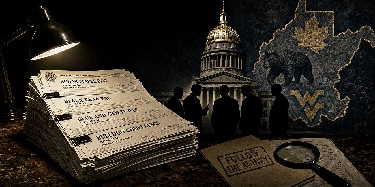 Sugar Maple PAC may be buying the ads, but the real story is the small circle of operatives routing, reporting, and managing the machine behind West Virginia’s 2026 Republican primaries