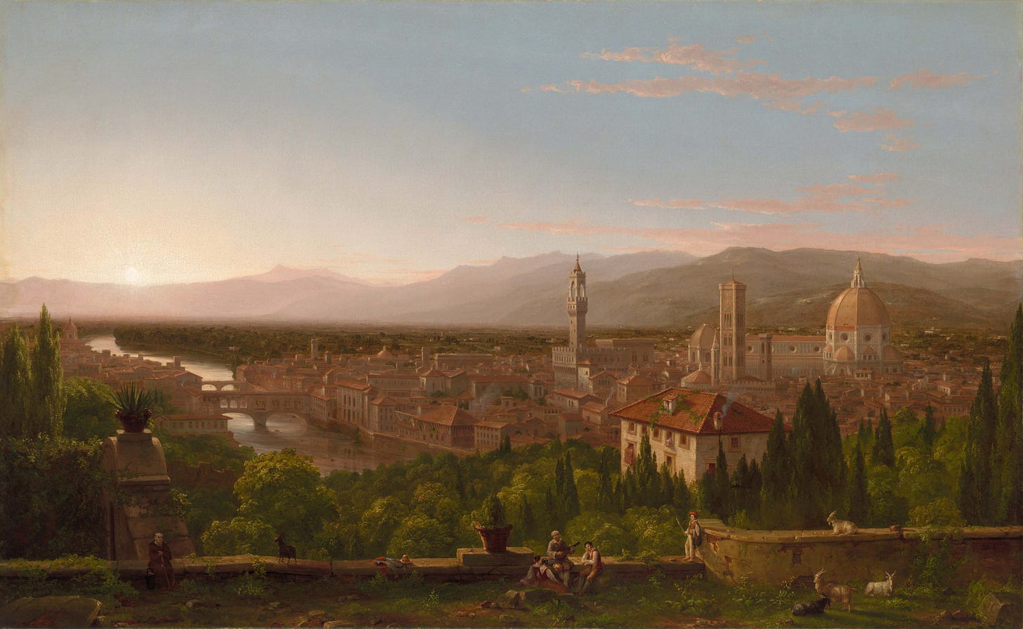 View of Florence, Thomas Cole, 1837 View of Florence, Thomas Cole, 1837