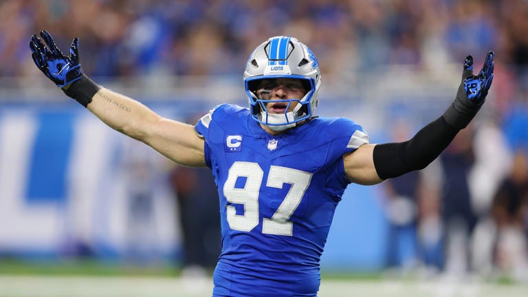 Lions' Aidan Hutchinson Reacts to Dominating Browns in Week 4