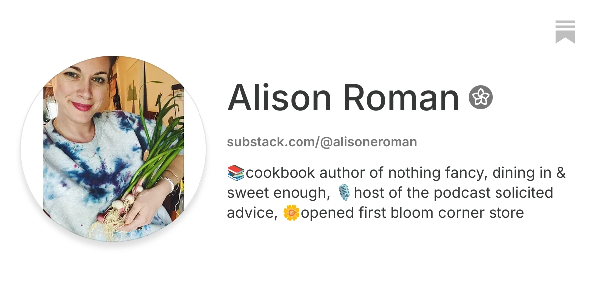 Alison Roman | Substack