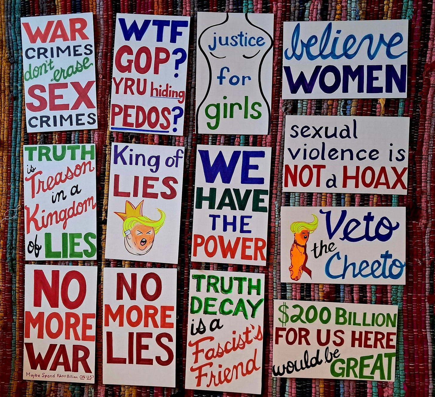 May be pop art of ‎text that says '‎WAR WTF CRIMES don't erase GOP? justice believe YRU hiding for SEX WOMEN CRIMES PEDOS? girls sexual TRUTH King of WE violence is Treason α LIES NOTa d HOAX Kingdom in HAVE THE LIES POWER NO NO TRUTH DECAY MORE MORE 200 BILLION LIES Fascist's isa FOR US HERE WAR Μαεμτα ØÙ…د en آكا Friend Fascike would be GREAT Veto the Cheeto‎'‎ May be pop art of ‎text that says '‎WAR WTF CRIMES don't erase GOP? justice believe YRU hiding for SEX WOMEN CRIMES PEDOS? girls sexual TRUTH King of WE violence is Treason α LIES NOTa d HOAX Kingdom in HAVE THE LIES POWER NO NO TRUTH DECAY MORE MORE 200 BILLION LIES Fascist's isa FOR US HERE WAR Μαεμτα ØÙ…د en آكا Friend Fascike would be GREAT Veto the Cheeto‎'‎