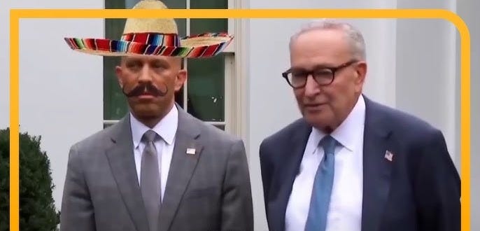 Trump posts AI video falsely showing Schumer, Jeffries denigrating Democrats Trump posts AI video falsely showing Schumer, Jeffries denigrating Democrats