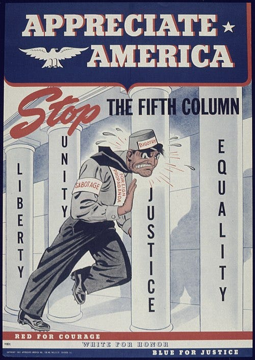 File:"Appreciate America Stop the Fifth Column" - NARA - 513873.jpg File:"Appreciate America Stop the Fifth Column" - NARA - 513873.jpg
