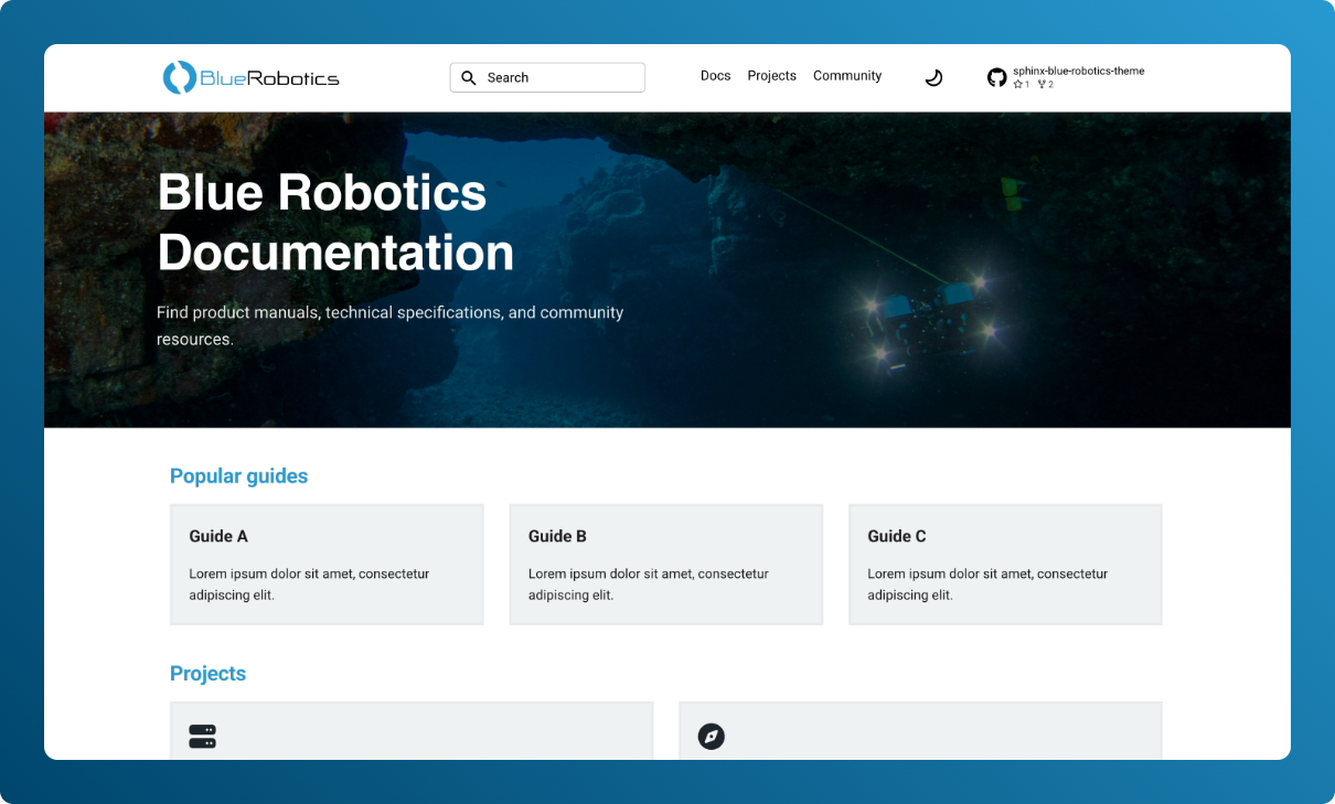 Blue Robotics project screenshot