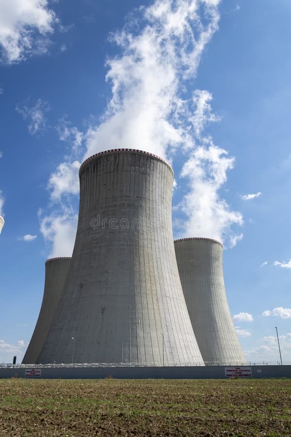 Cooling Towers at Nuclear Power Plant, Energy Self-sufficiency Stock ...